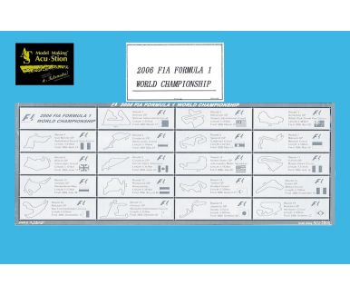 2004 FIA Formula 1 World Championship Plate Map Full Set - Acu-Stion - ATS-7205