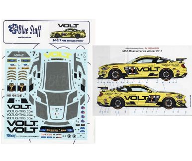 Ford Mustang GT4 IMSA Road America Winner 2018 1/24 Dcal fot Tamiya - Blue Stuff - 24-017