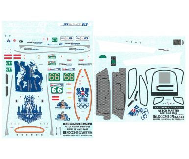 Aston Martin DBR9 #66 Le Mans 24 Hours 2009 1/24 Dcal - Colorado Decals - DCC24107