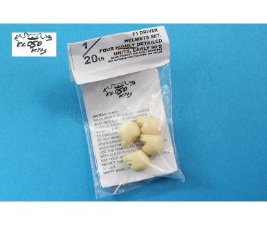 F-1 Driver Helmet Set 80s and 90 1/20 - Elo Oso kits - 006