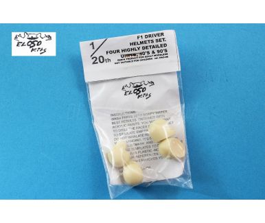 F-1 Driver Helmet Set 80s and 90 1/20 - Elo Oso kits - 006