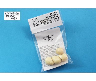 F-1 Driver Helmet Set Early 2000s 1/20 - El Oso kits - 008