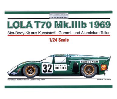 Lola T70 Mk.IIIB GT Osterreichring 1000 km 1969 1/24 Slot Car body kit - Fein Design