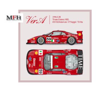 Ferrari F40 GTE Ennea SRL Igol Le Mans 24 Hours 1996 1/12 - Model Factory Hiro - K864
