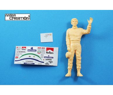 Driver Figure Ayrton Senna with Decals 1/20 - MSM Creation - MSMD005