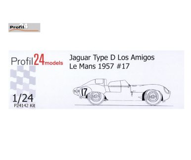 Jaguar D-Type #17 "Los Amigos" Le Mans 24 Hours 1957 1/24 - Profil24 - P24142
