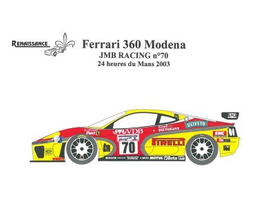 Ferrari 360 Modena "JMB Racing" Le Mans 24 Hours 2003 Transkit 1/24 - Renaissance - TK24/163