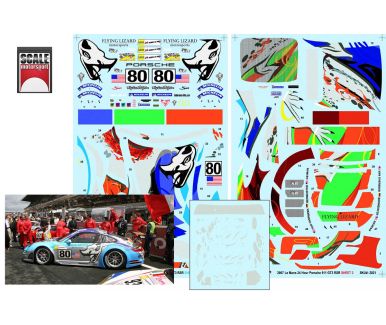 Porsche 911 GT3 RSR "Flying Lizard" Le Mans 24 Hours 2007 3-Sheet Decal 1/24 - Scale Motorsport - 2021