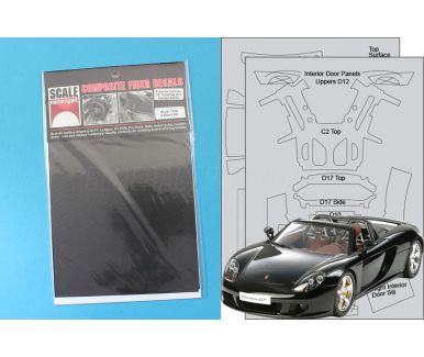 Porsche Carrera GT Carbon Fiber Template Set 1/24 for Tamiya - Scale Motorsport - 7018