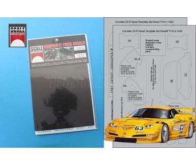 Corvette C5-R Le Mans 24 Hours 2004 Carbon Fiber Template Set 1/24 for Revell - Scale Motorsport - 7110