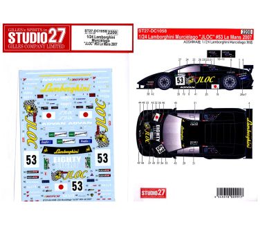 Lamborghini Murciélago "JLOC" Le Mans 2006 1/24 Decal - Studio27 - ST27-DC1057