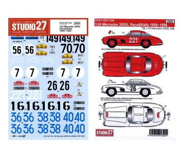 Mercedes-Benz 300 SL Race & Rallye 1955-1956 1/24 - Studio27 - DC1144