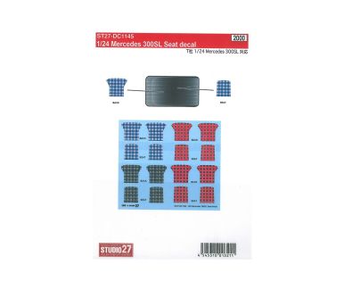 Mercedes-Benz 300 SL Seat Decal 1/24 - Studio27 - DC1145