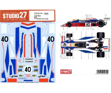 Tyrrell 020C Full Season Formula 1 World Championship 1993 1/20 Decal - Studio27 DC641