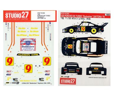 Porsche 935 Turbo "Budweiser" Daytona 24 Hours 1979 1/20 Decal - Studio27 - DC262