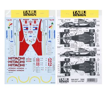 Lotus 107B Formula 1 World Championship 1993 Full Decal for Tamiya 1/20 - TABU Design - 20137