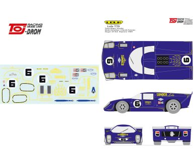 Lola T70 Mk.3B GT "Sunoco-Penske" Daytona 24 Hours 1969 1/24 Decal - TojDROM