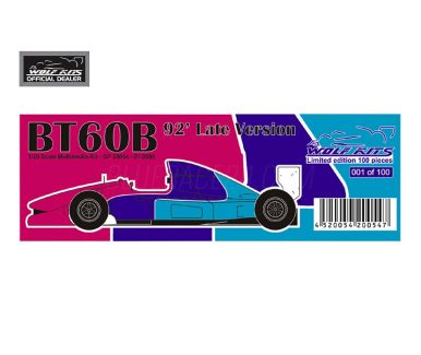 Brabham BT60B Late Version Formula 1 World Championship 1992 1/20 - Wolf Kits - GP20054
