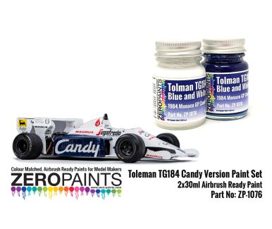 Toleman TG184 Candy Version Blue/White Paint Set 2x30ml - Zero Paints - ZP-1076
