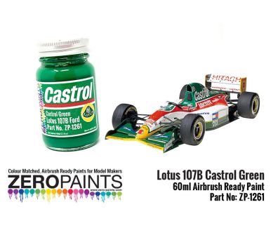 Lotus 107B Castrol Green Paint 60ml ZP-1261 - Zero Paints - ZP-1261