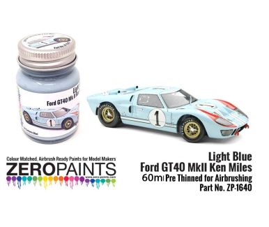 Light Blue Ford GT40 MK II Ken Miles Paint 60ml - Zero Paints - ZP-1640