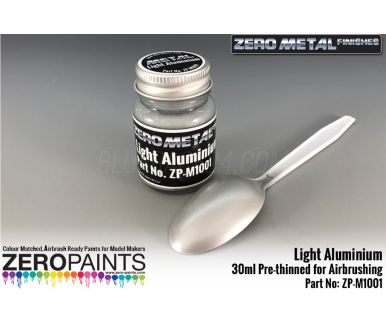 Light Aluminium Paint 30ml - Zero Metal Finishes - Zero Paints - ZP-M1001