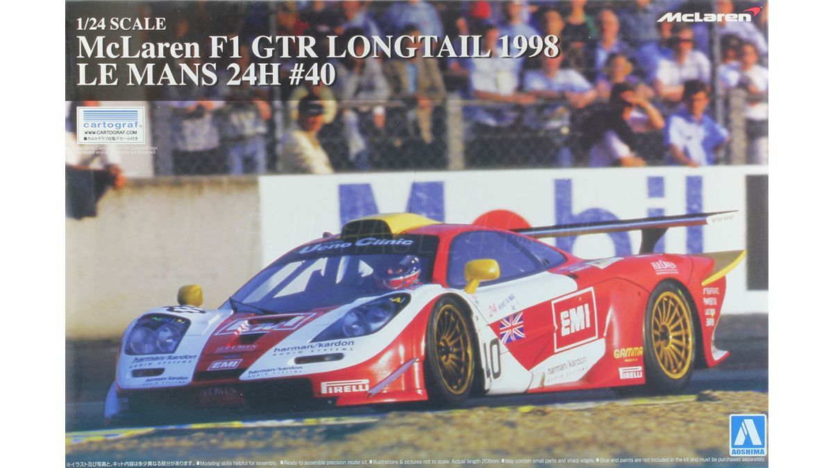 McLaren F1 GTR Long Tail Le Mans 1998 #41 1:24 Model Kit Bausatz Fujimi 125800 