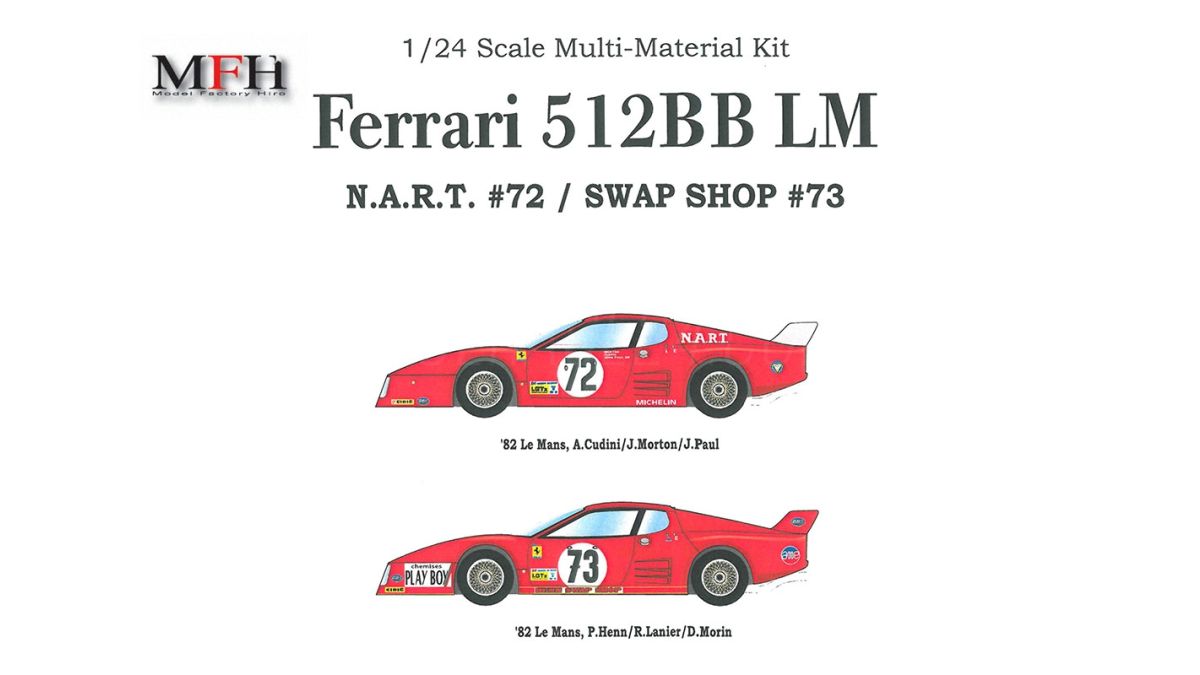 Ferrari 512BB LM NART / Swap Shop Le Mans 1982 1/24