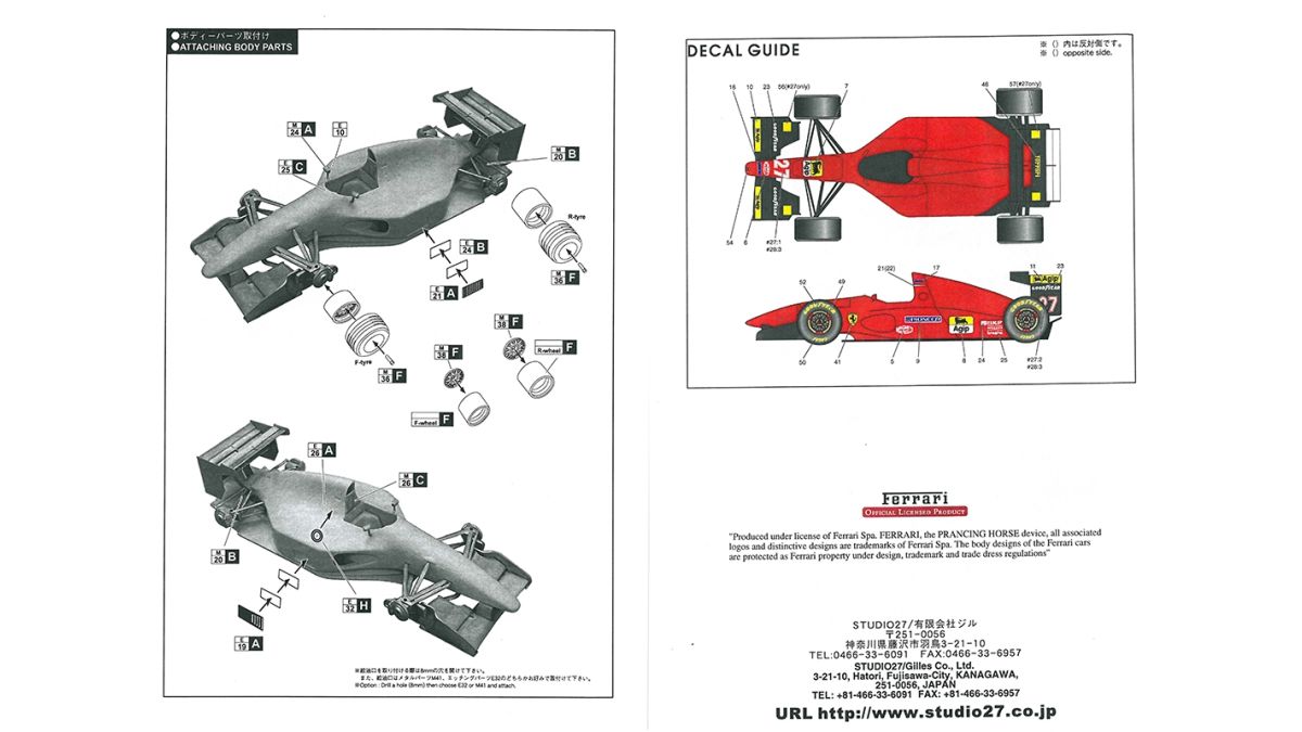 Ferrari 412 T1 Monaco/Pacific Grand Prix 1994 1/20