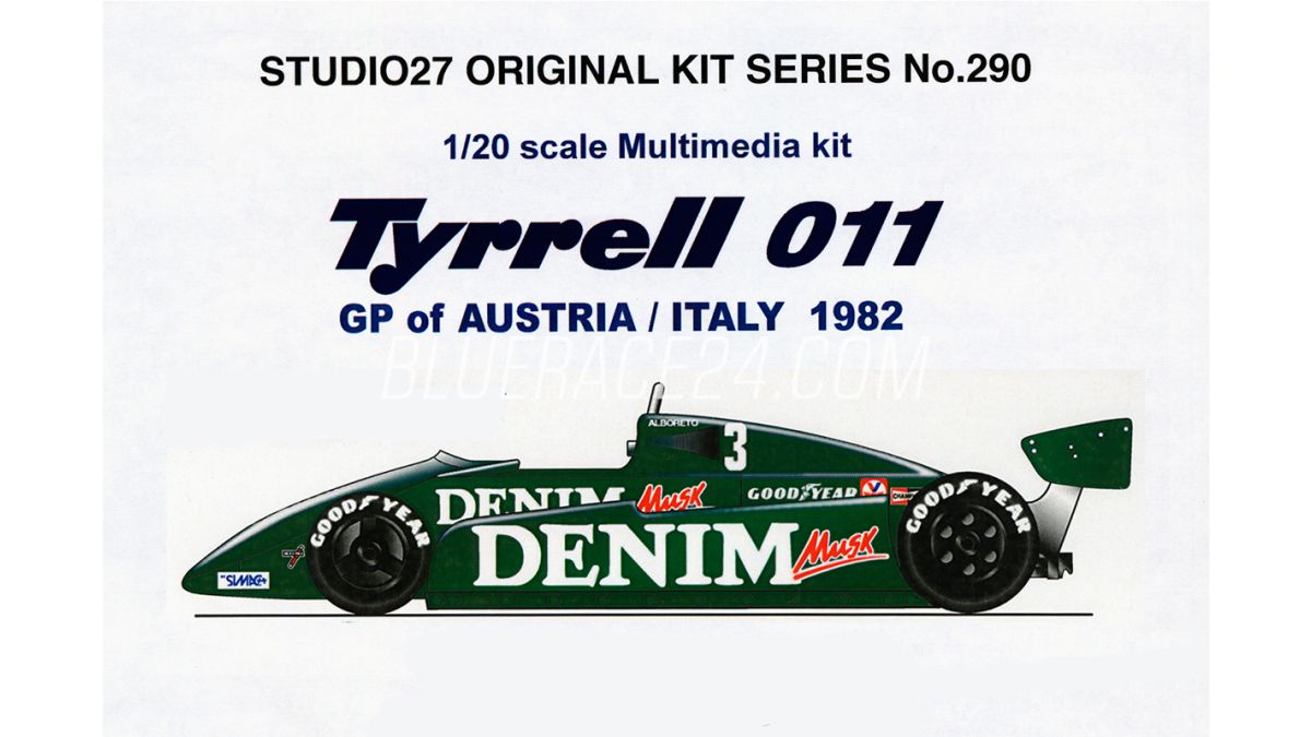 Studio27 FK20290 1:20 Tyrrell 011 Austria/Italy GP 1982 resin kit 
