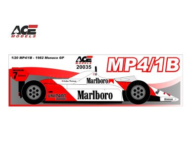 McLaren MP4/1B Monaco Grand Prix 1982 1/20 - ACE Models - ACE-20035