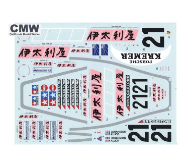 Porsche 956 "Kremer" 1000 km Fuji 1983 1/12 Decal - CMW California Model Works - CMW-12005DE