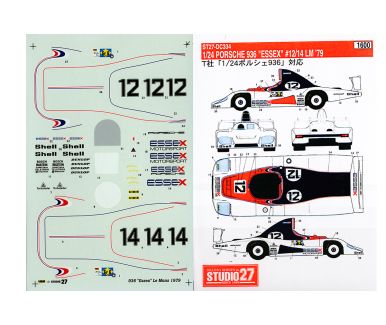 Porsche 936/78 Essex - Le Mans 1979 #12 #14 1/24 - Decals