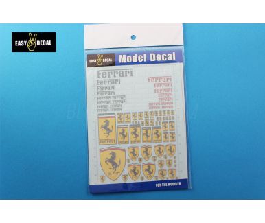 Ferrari Logos Volume 6 for scale models in 1/12, 1/18, 1/20, 1/24 and 1/43 scale - Easy Decals - 2213