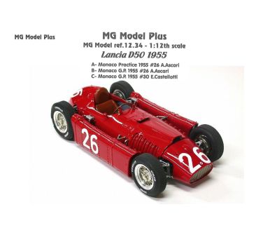 Lancia D50 Monaco Grand Prix 1955 1/12 - MG Model Plus - MP-12.34