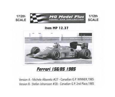 Ferrari 156/85 Canadian Grand Prix 1985 1/12 - MG Model Plus - MGP-MP12.37