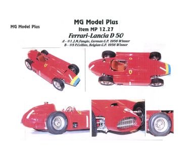 Ferrari-Lancia D50 German and Belgian Grand Prix 1956 1/12 - MG Model Plus - MP-12.27