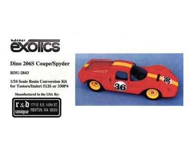 Ferrari Dino 206 S Coupe/Spyder 1966 Conversion Kit 1/24 - Mini Exotics - RDU-2843