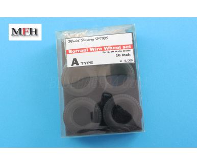 Borrani Wire Wheel Set Engelbert 16-inch A-Type 1/20 - Model Factory Hiro - A-Type