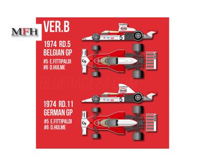 McLaren M23 Belgian / German Grand Prix 1974 Transkit 1/20 - Model Factory Hiro - MFH-EJP845