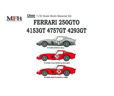 Ferrari 250 GTO Ver. A Le Mans 1963 1/24 - Model Factory Hiro - MFH-K078