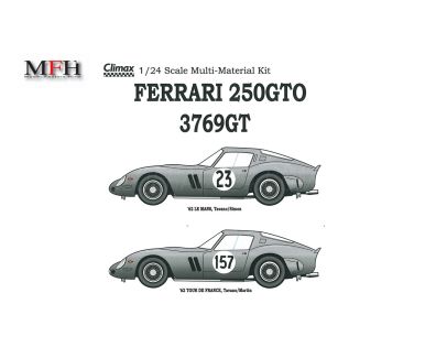 Ferrari 250 GTO Ver. C Le Mans / Tour de France 1962 1/24 - Model Factory Hiro - MFH-K080