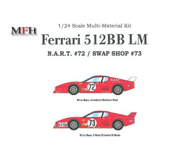 Ferrari 512BB LM European University Le Mans 1980 - Model Factory Hiro - MFH-K115