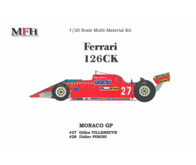 Ferrari 126CK Monaco Grand Prix 1981 1/20 - Model Factory Hiro - MFH-K169