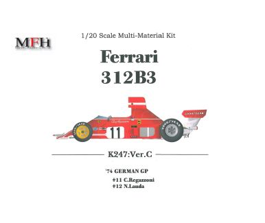 Ferrari 312B3 Ver. C German GP 1974 1/20 - Model Factory Hiro - MFH-K247