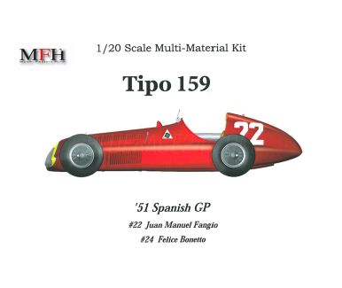 Alfa Romeo Tipo 159 Spanish GP 1951 1/20 - Model Factory Hiro - MFH-K264