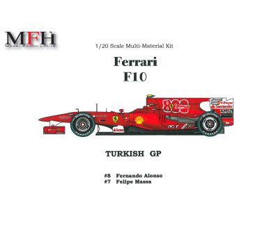 Ferrari F10 Turkey Grand Prix 2010 1/20 - Model Factory Hiro - MFH-K275