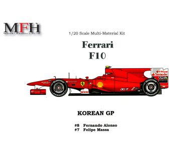 Ferrari F10 Korea Grand Prix 2010 1/20 - Model Factory Hiro - MFH-K277