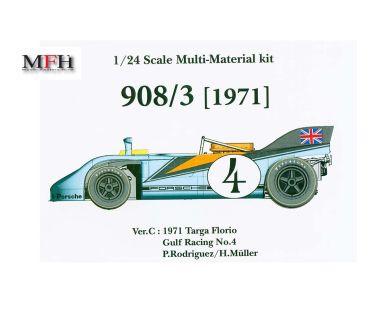 Porsche 908/03 #4 Ver. C Targa Florio 1971 1/24 - Model Factory Hiro - MFH-K372