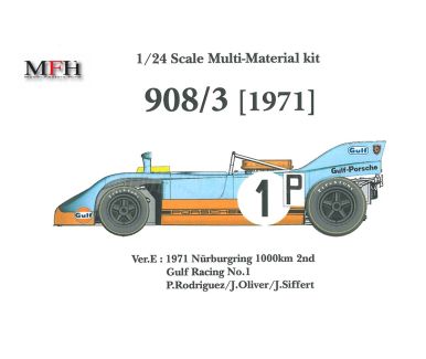 Porsche 908/03 #1 Ver. E Nürburgring 1971 1/24 - Model Factory Hiro - MFH-K374